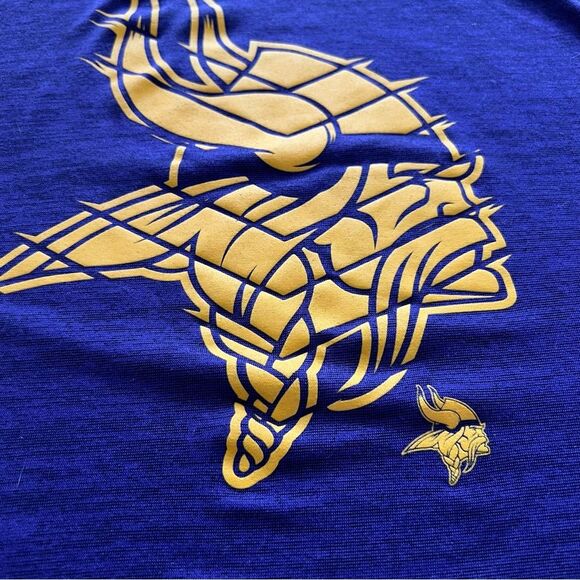 Team Apparel NFL Minnesota Vikings Dri Fit Short Sleeve T Shirt Size L - Picture 7 of 9